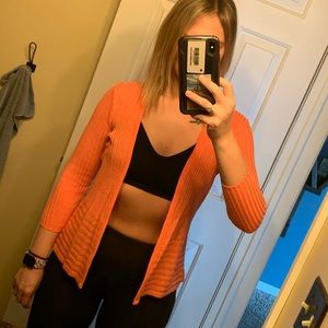 Coral quarter length cardigan